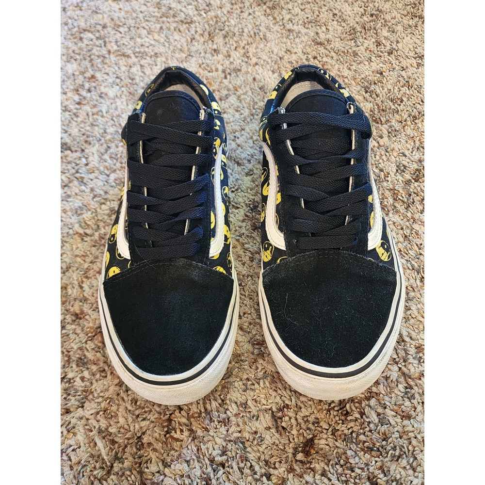 Vans Old Skool Daze Later Yin Yang Smiley Face Black Yellow Mens 9 Womens 10.5 - Picture 2 of 9